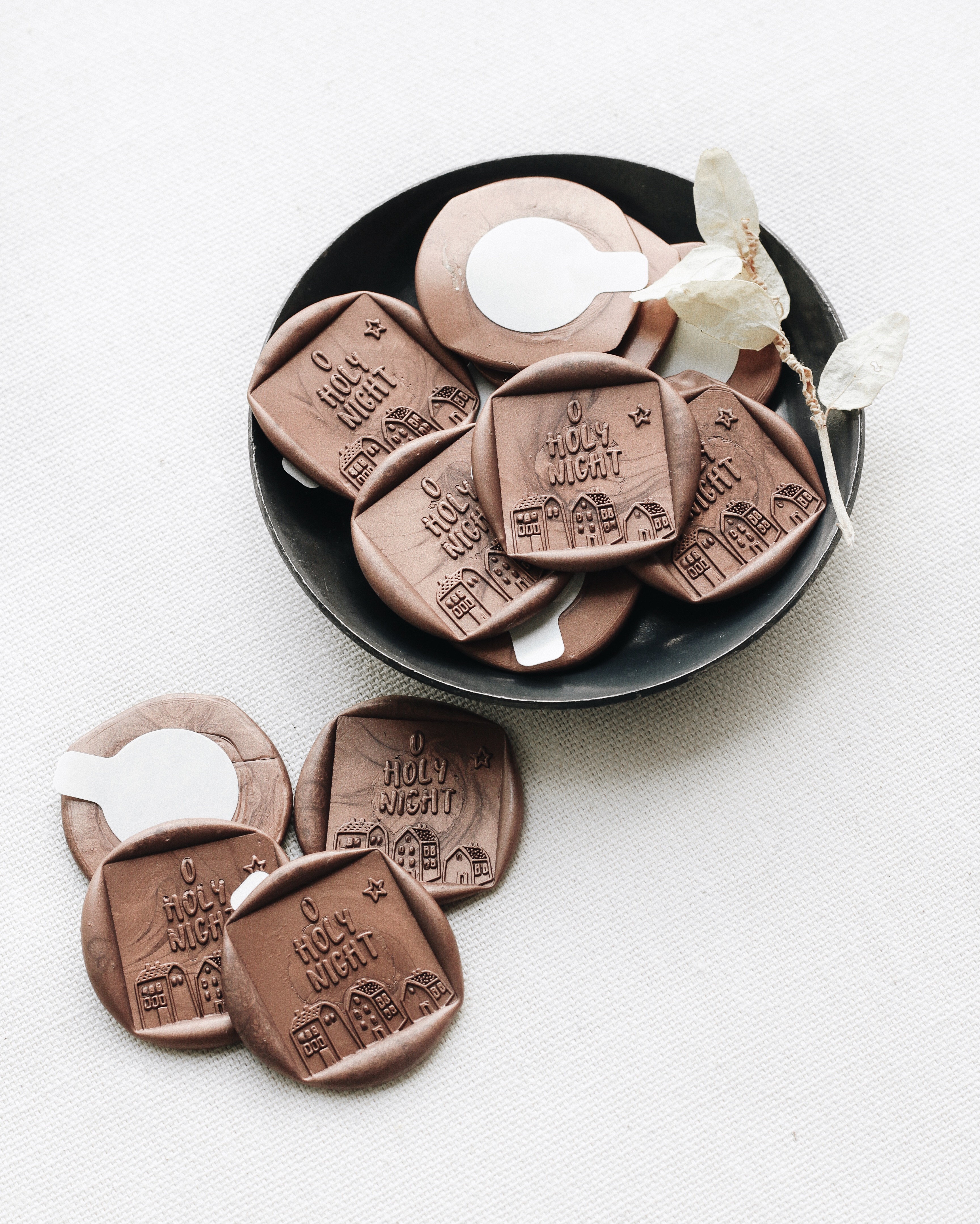 Sigilii ceara autoadezive -O HOLY NIGHT- pachet 25 buc